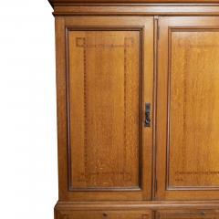  Morris Co Morris Co Attr An Arts Crafts Oak Treble Linen Press Metalwork by Rathbone - 4192212