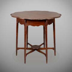  Morris Co Morris Co Mahogany Side Table with a Shaped Top a Wavy Apron - 4185766
