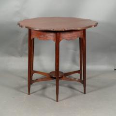  Morris Co Morris Co Mahogany Side Table with a Shaped Top a Wavy Apron - 4185770