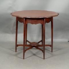  Morris Co Morris Co Mahogany Side Table with a Shaped Top a Wavy Apron - 4185772