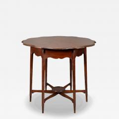  Morris Co Morris Co Mahogany Side Table with a Shaped Top a Wavy Apron - 4221892