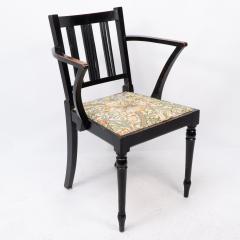  Morris Co Morris Co attributed An Arts Crafts beech armchair with Morris fabric seat  - 4236762