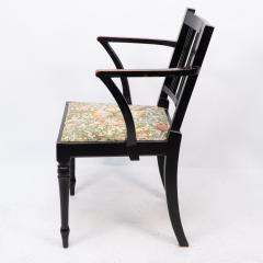  Morris Co Morris Co attributed An Arts Crafts beech armchair with Morris fabric seat  - 4236764