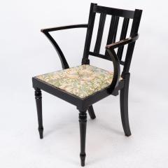  Morris Co Morris Co attributed An Arts Crafts beech armchair with Morris fabric seat  - 4236765