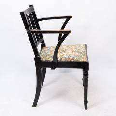  Morris Co Morris Co attributed An Arts Crafts beech armchair with Morris fabric seat  - 4236766