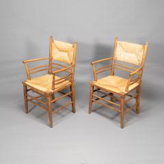  Morris Co Philip Webb attributed Morris Co A Scarce Pair of Beech Sussex Armchairs - 4192221