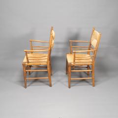  Morris Co Philip Webb attributed Morris Co A Scarce Pair of Beech Sussex Armchairs - 4192222