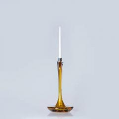  Moshe Bursuker Moshe Bursuker Set of 3 Amber Glass Candleholders 2024 - 3543326