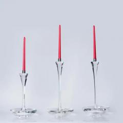  Moshe Bursuker Moshe Bursuker Set of 3 Clear Glass Candleholders 2023 - 3350628