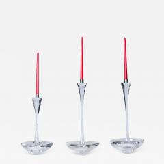  Moshe Bursuker Moshe Bursuker Set of 3 Clear Glass Candleholders 2023 - 3471533