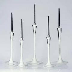  Moshe Bursuker Moshe Bursuker Set of 5 White Glass Candleholders 2024 - 3543316