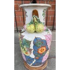  Mottahedeh Mottahedeh Chinese Pottery Tobacco Leaf Table Lamp - 4264828