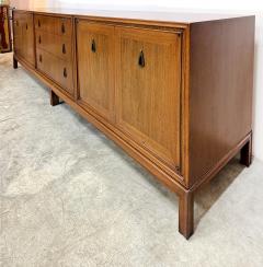  Mount Airy Furniture Company Monumental Mount Airy Mid century Modern Credenza in Walnut and Brass - 4371963
