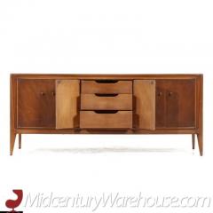  Mount Airy Furniture Company Mount Airy Facade Mid Century Walnut and Brass Credenza - 3504172