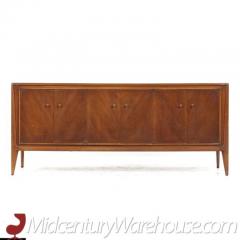  Mount Airy Furniture Company Mount Airy Facade Mid Century Walnut and Brass Credenza - 3504180