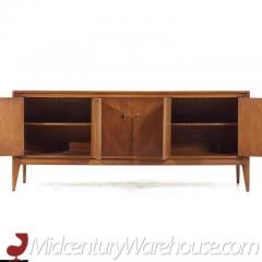  Mount Airy Furniture Company Mount Airy Facade Mid Century Walnut and Brass Credenza - 3504256