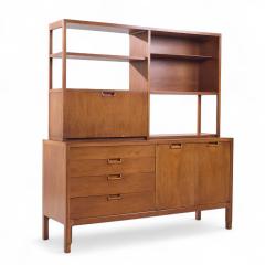  Mount Airy Furniture Company Mount Airy Janus Mid Century Walnut Credenza and Hutch - 4234243