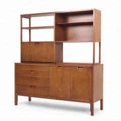  Mount Airy Furniture Company Mount Airy Janus Mid Century Walnut Credenza and Hutch - 4234245