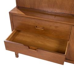  Mount Airy Furniture Company Mount Airy Janus Mid Century Walnut Credenza and Hutch - 4234249