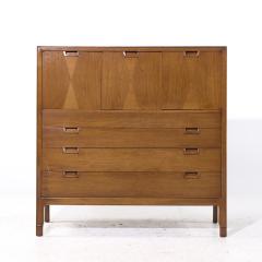  Mount Airy Furniture Company Mount Airy Janus Mid Century Walnut Gentlemans Chest Highboy Dresser - 4108143