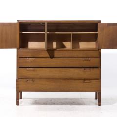  Mount Airy Furniture Company Mount Airy Janus Mid Century Walnut Gentlemans Chest Highboy Dresser - 4108144