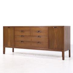  Mount Airy Furniture Company Mount Airy Janus Mid Century Walnut Lowboy Dresser - 4108095