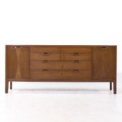  Mount Airy Furniture Company Mount Airy Janus Mid Century Walnut Lowboy Dresser - 4108096