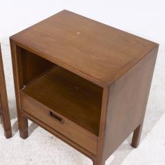  Mount Airy Furniture Company Mount Airy Janus Mid Century Walnut Nightstands Pair - 4105859