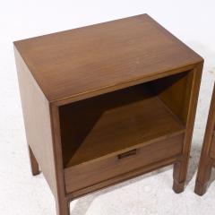  Mount Airy Furniture Company Mount Airy Janus Mid Century Walnut Nightstands Pair - 4105863