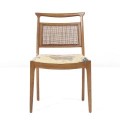  Mount Airy Furniture Company Mount Airy Janus Mid Century Walnut and Cane Dining Chairs Set of 4 - 3908882