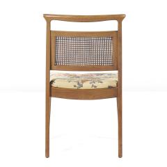  Mount Airy Furniture Company Mount Airy Janus Mid Century Walnut and Cane Dining Chairs Set of 4 - 3908890