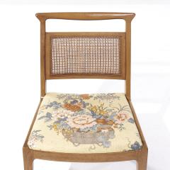  Mount Airy Furniture Company Mount Airy Janus Mid Century Walnut and Cane Dining Chairs Set of 4 - 3908891