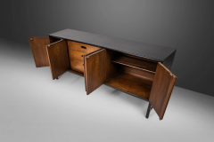  Mount Airy Furniture Company Topaz Ebonized Contoured Walnut Credenza Cabinet by Mt Airy for John Stuart - 2563669