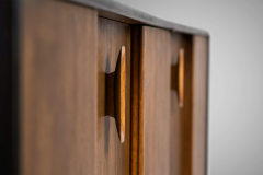  Mount Airy Furniture Company Topaz Ebonized Contoured Walnut Credenza Cabinet by Mt Airy for John Stuart - 2563735