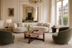  Moveis Fatima Brazilian Modern Coffee Table in Rosewood Pink Granite F tima 1960s - 4694203