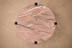  Moveis Fatima Brazilian Modern Coffee Table in Rosewood Pink Granite F tima 1960s - 4694204