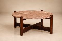  Moveis Fatima Brazilian Modern Coffee Table in Rosewood Pink Granite F tima - 4621567