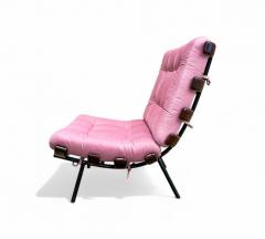  Moveis Pallar Brazilian Modern Wood Slat Metal Frame Armchair Moveis Pallar 1950s - 4417114