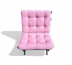  Moveis Pallar Brazilian Modern Wood Slat Metal Frame Armchair Moveis Pallar 1950s - 4417115