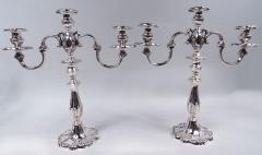  Mueck Carey Pair of Mueck Carey Rochambeau 3 Light Sterling Silver Candelabra - 3772007