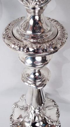  Mueck Carey Pair of Mueck Carey Rochambeau 3 Light Sterling Silver Candelabra - 3772023