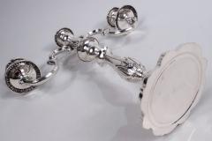  Mueck Carey Pair of Mueck Carey Rochambeau 3 Light Sterling Silver Candelabra - 3772035