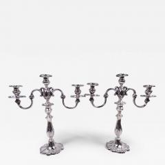  Mueck Carey Pair of Mueck Carey Rochambeau 3 Light Sterling Silver Candelabra - 3781594