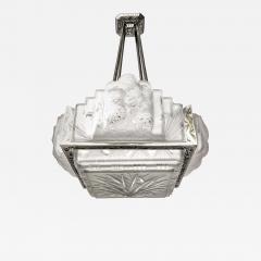  Muller Fres Luneville French Art Deco Chandelier signed by Muller Ferers Luneville - 4278993