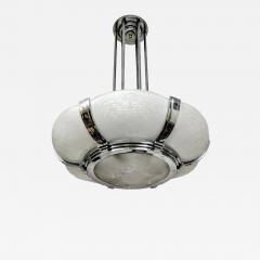  Muller Fres Luneville French Art Deco Pendant Chandelier Signed by Muller Freres Luneville - 4242029