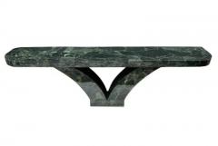  Muller of Mexico Long Mid Century Dark Green Onyx Console Table or Sofa Table by Muller of Mexico - 3982367