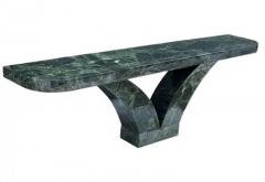  Muller of Mexico Long Mid Century Dark Green Onyx Console Table or Sofa Table by Muller of Mexico - 3982369