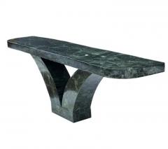  Muller of Mexico Long Mid Century Dark Green Onyx Console Table or Sofa Table by Muller of Mexico - 3982370