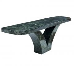  Muller of Mexico Long Mid Century Dark Green Onyx Console Table or Sofa Table by Muller of Mexico - 3982371