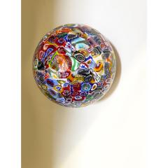  Murano Contemporary Venetian Multicolored Murrine Little Sphere Sconce Flush Mount - 4378037